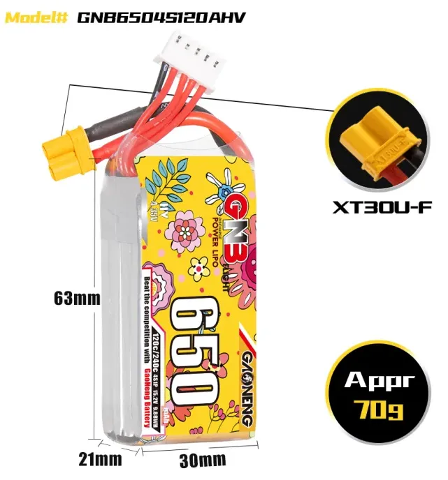 Lipo Case 4s 650mah LIHV Gaoneng