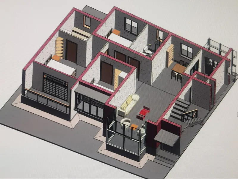 Furnished suite model