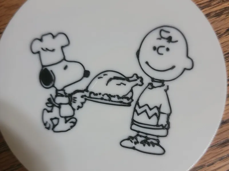 Charlie Brown Thanksgiving tea light scene