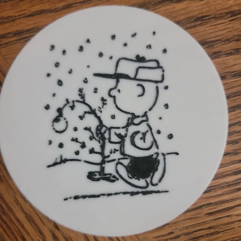 Charlie Brown Christmas tea light scene