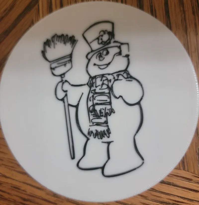Frosty The Snowman tea light scene