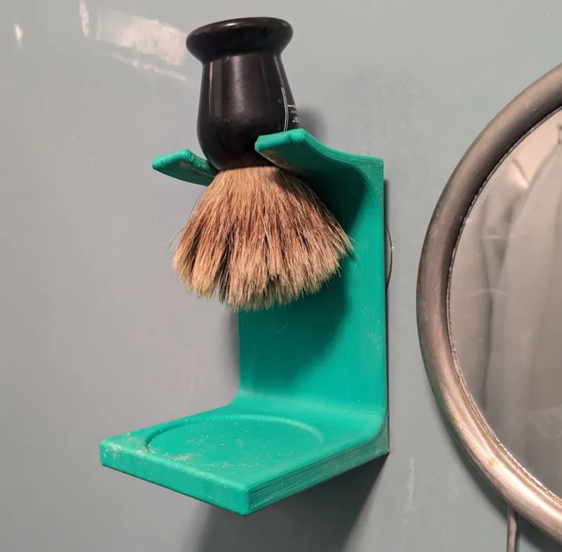Shave brush and soap holder
