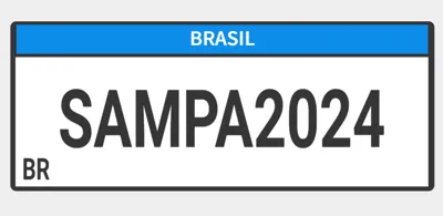 Mercosul Brazil license plate