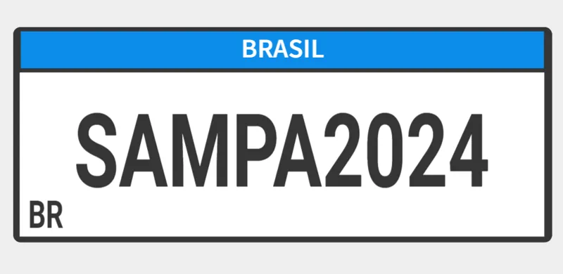 Mercosul Brazil license plate