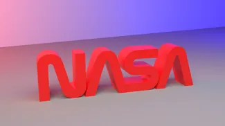 NASA Logo - 3D Freestanding NASA Worm Logo