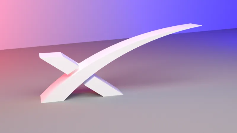 SpaceX Logo - 3D Freestanding "X" Logo