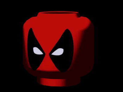 Deadpool head pen holder