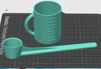 Measuring cup for swimming pool products