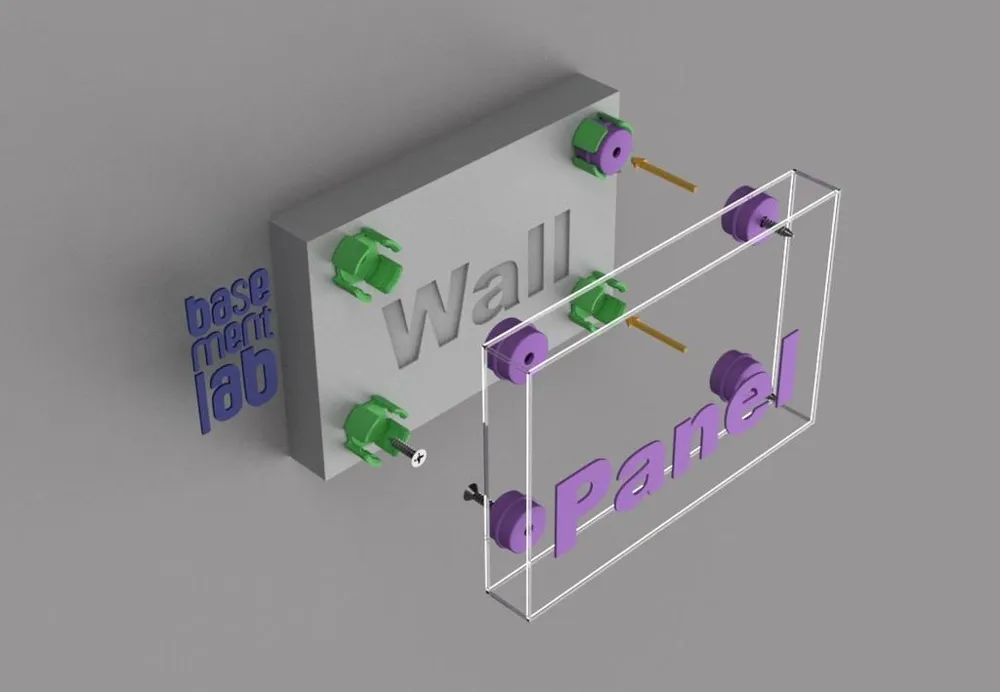Universal Wall Mount Quick fastening system by BasementLAB - MakerWorld
