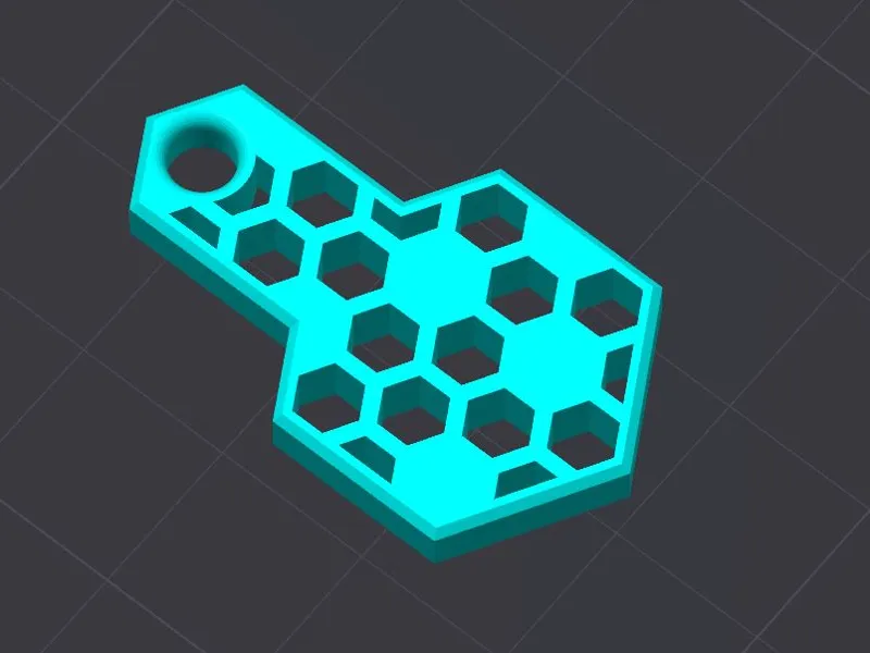 Hexagon Keychain
