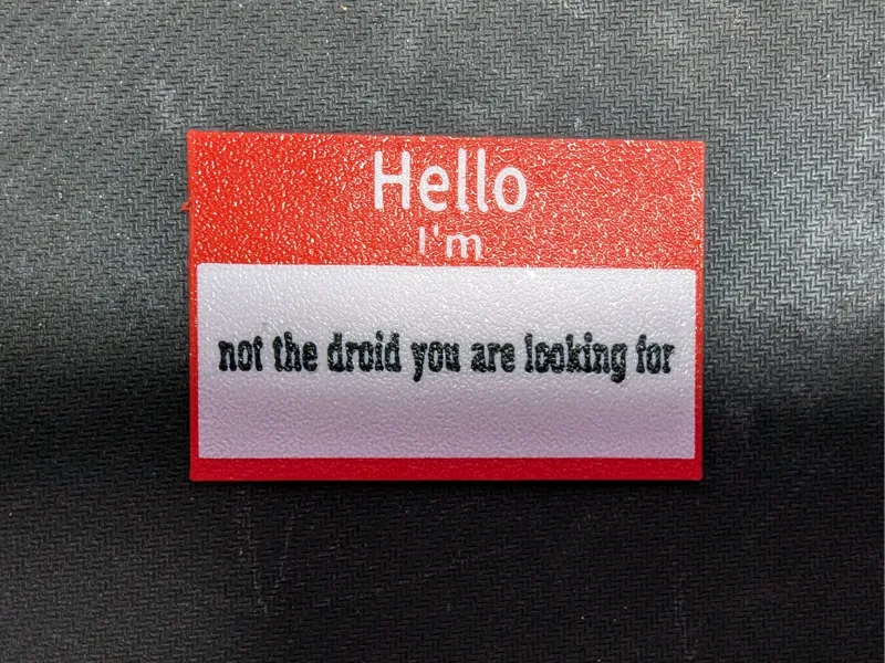 Droid Nametage