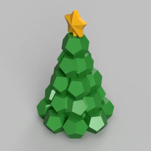 Dodecahedron (D12) Christmas Tree