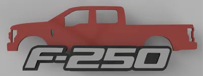 2018 Ford F-250 Silhouette with Stand and Badge