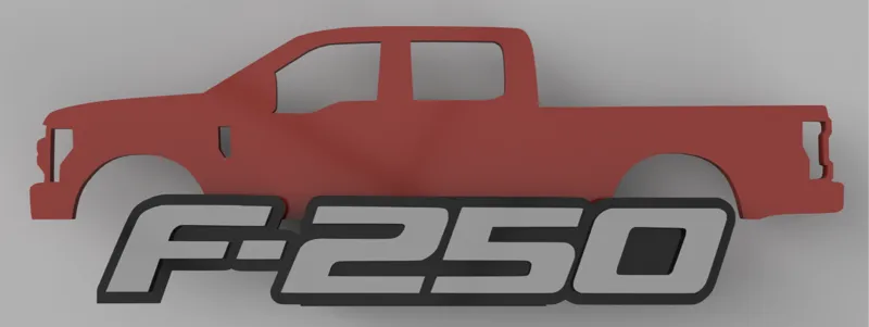 2018 Ford F-250 Silhouette with Stand and Badge