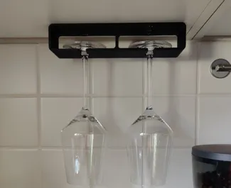 Wine Glass Holder -  2 Glasses - Hanging