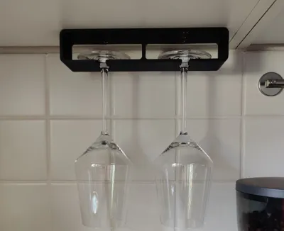 Wine Glass Holder -  2 Glasses - Hanging