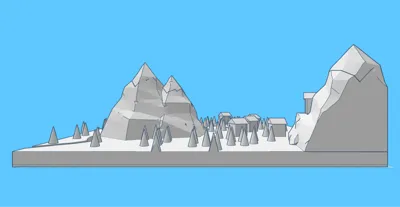 ace tree filled landscape with mountains and stuff