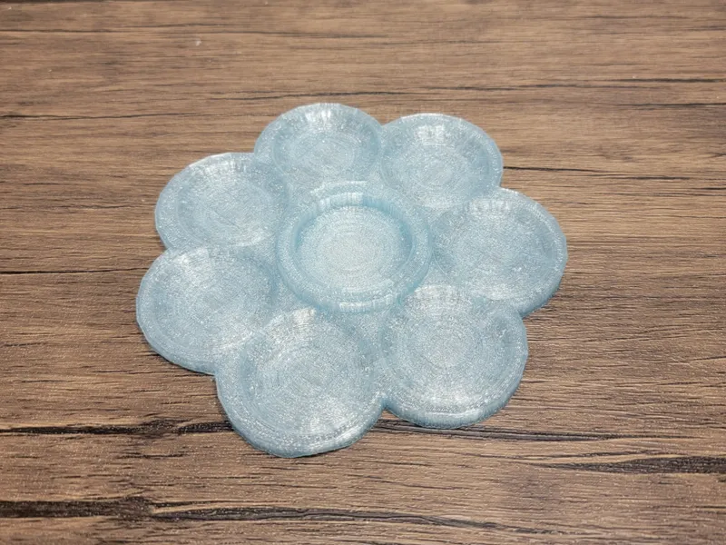 Painting  Flower palette dish