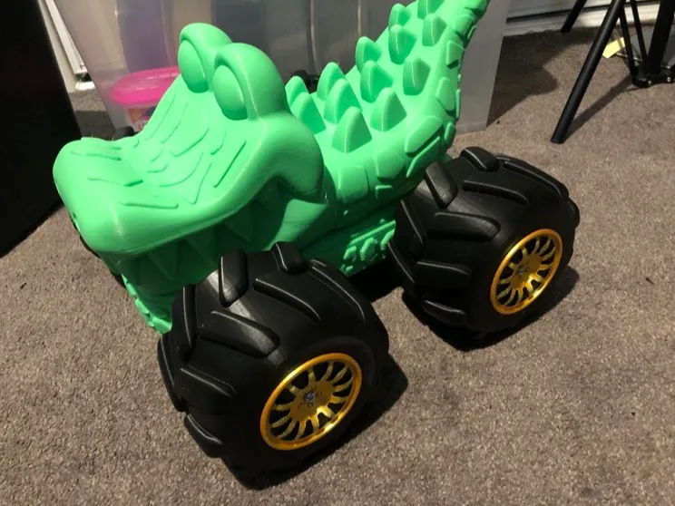 Alligator monster truck wheel cap 