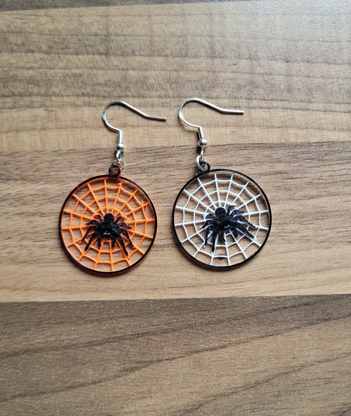 spider web earring view 2