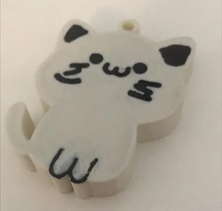 Cute cat keychain-print in place