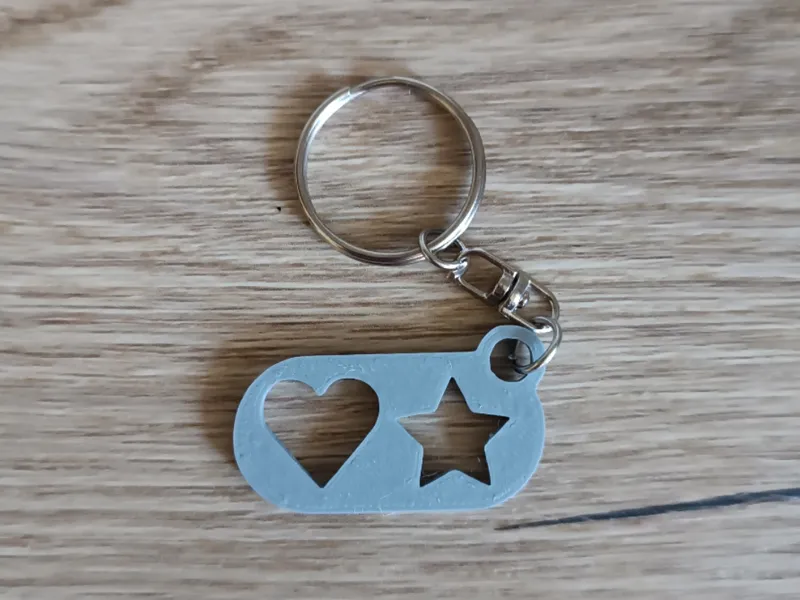 Heart + Star keychain