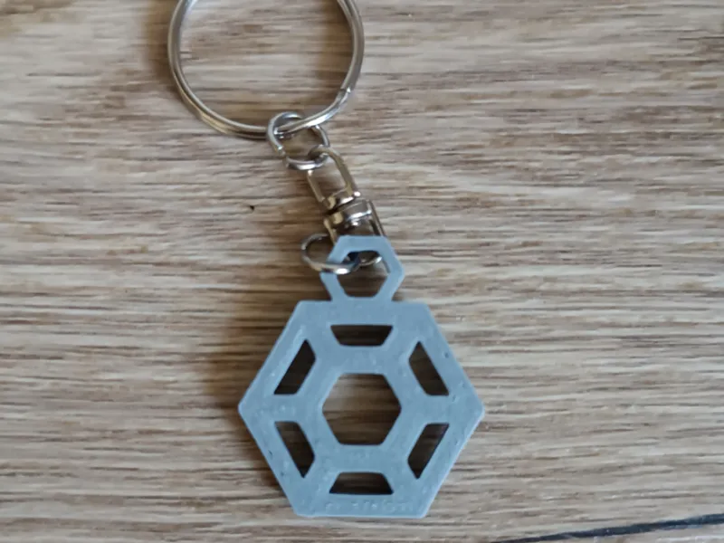 Hexagonal keychain