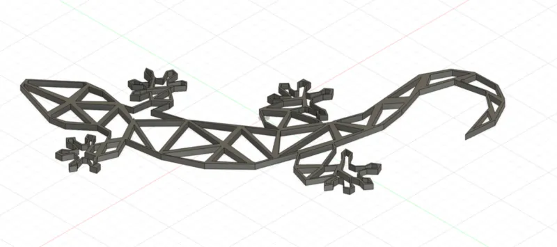 geometric lizard wall art