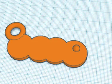 caterpillar keychain
