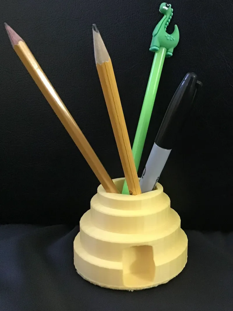 Beehive pencil or utensil holder