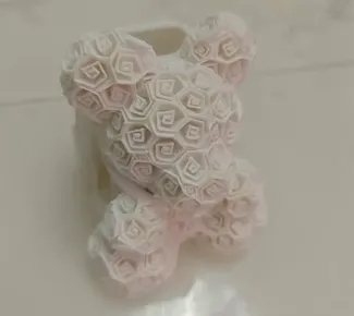 玫瑰熊笔筒