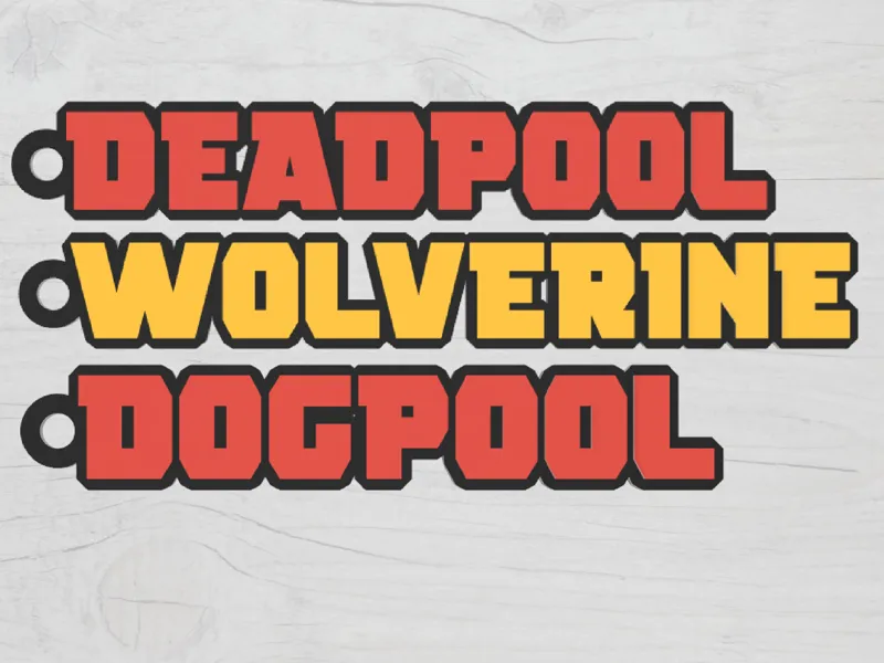 Deadpool vs Wolverine Keychain
