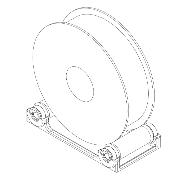 Spool holder with bearings