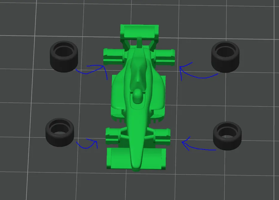 F1 Racing Micro Bit Micro/mini F1 Racers with Rolling Wheels - Free 3D Print Model - MakerWorld