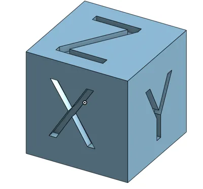 3cm XYZ Calibration Cube