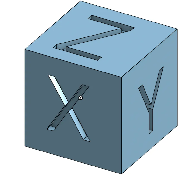 3cm XYZ Calibration Cube