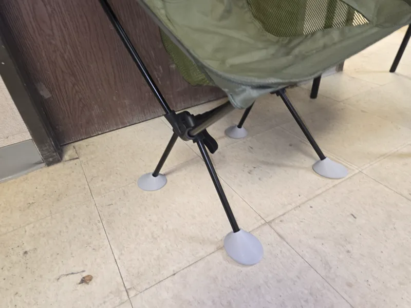 Portable camping chair feet