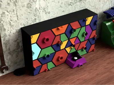Selectagon - Subdivided Hexagon Storage System