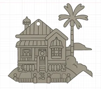 Porta llaves Casa de bluey