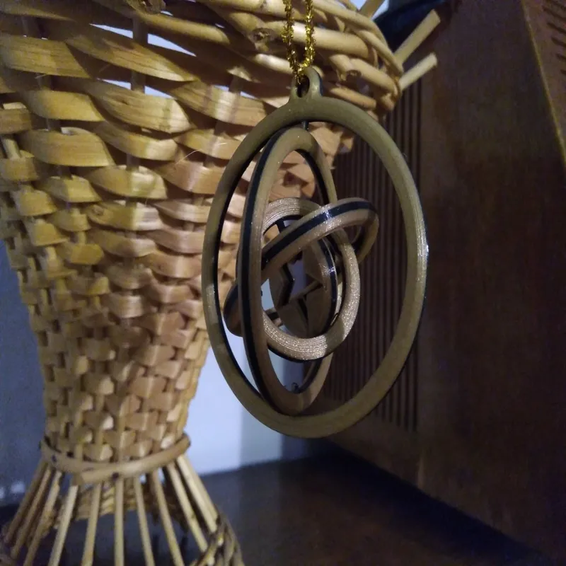 Gyroscopic Christmas ornament