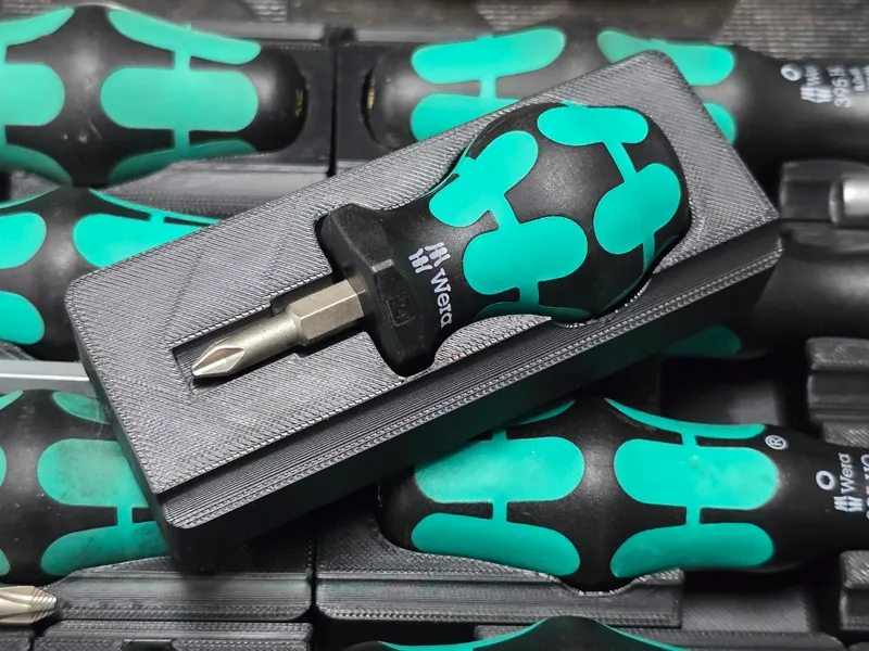 Gridfinity Universal Wera Stubb Screwdriver Insert