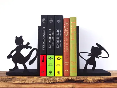 Mew & Mewtwo Bookends