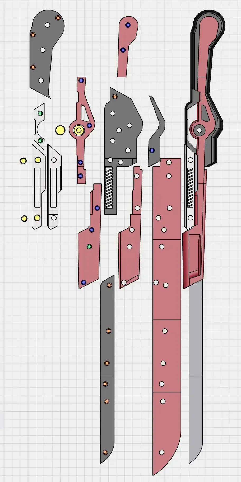 Science fiction style dagger by KKkprtos - MakerWorld