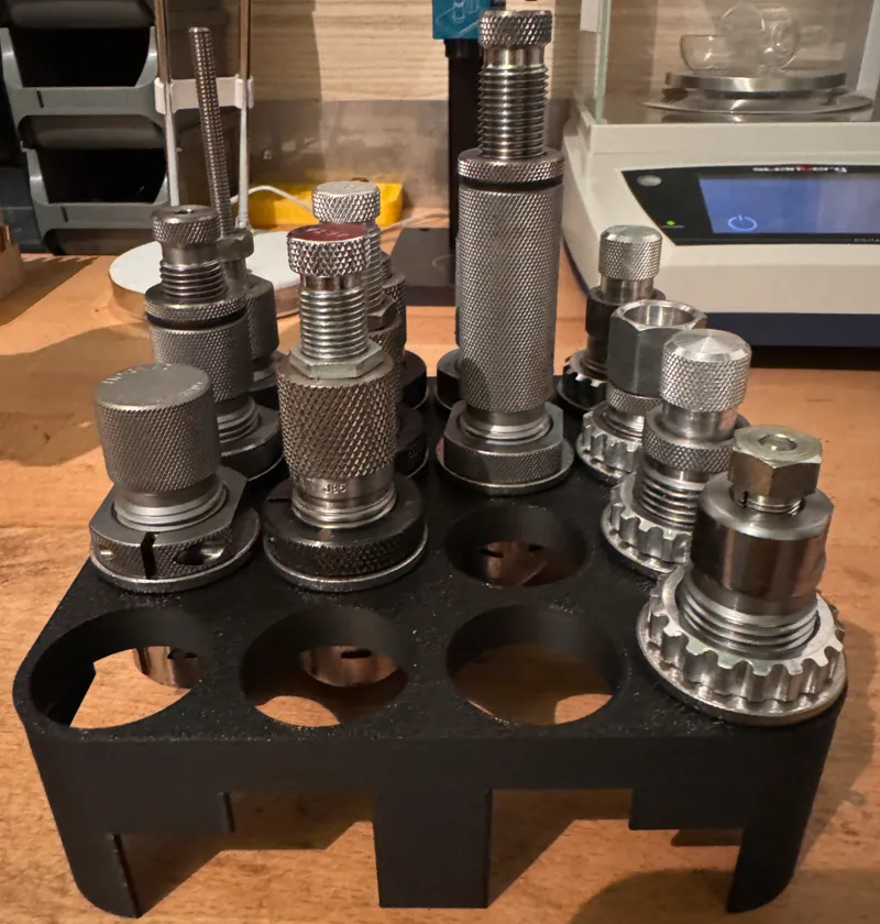 Organizer for reloading dies Hornady LNL