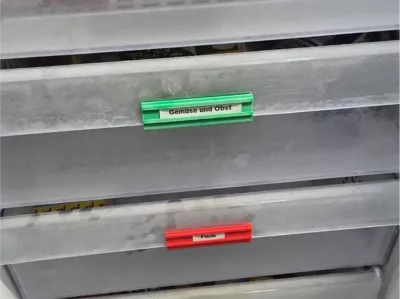 Beko freezer lettering holder for Dymo LetraTag