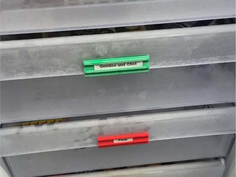Beko freezer lettering holder for Dymo LetraTag