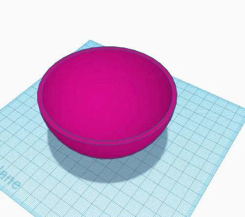 bowl 50mm radus 50mm tall