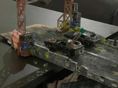 Gaslands starting bridge overhang