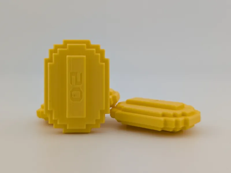 Classic 8-bit Mario Coin - D2 - Heads or tails