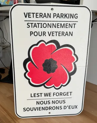 Veteran Parking Sign Bilingual